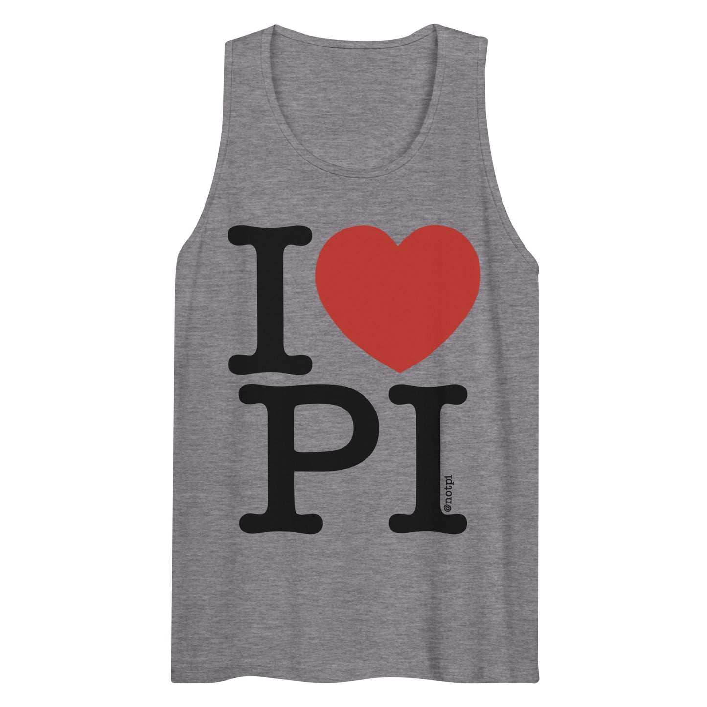 I ❤️ Pi Tank Top (black text)