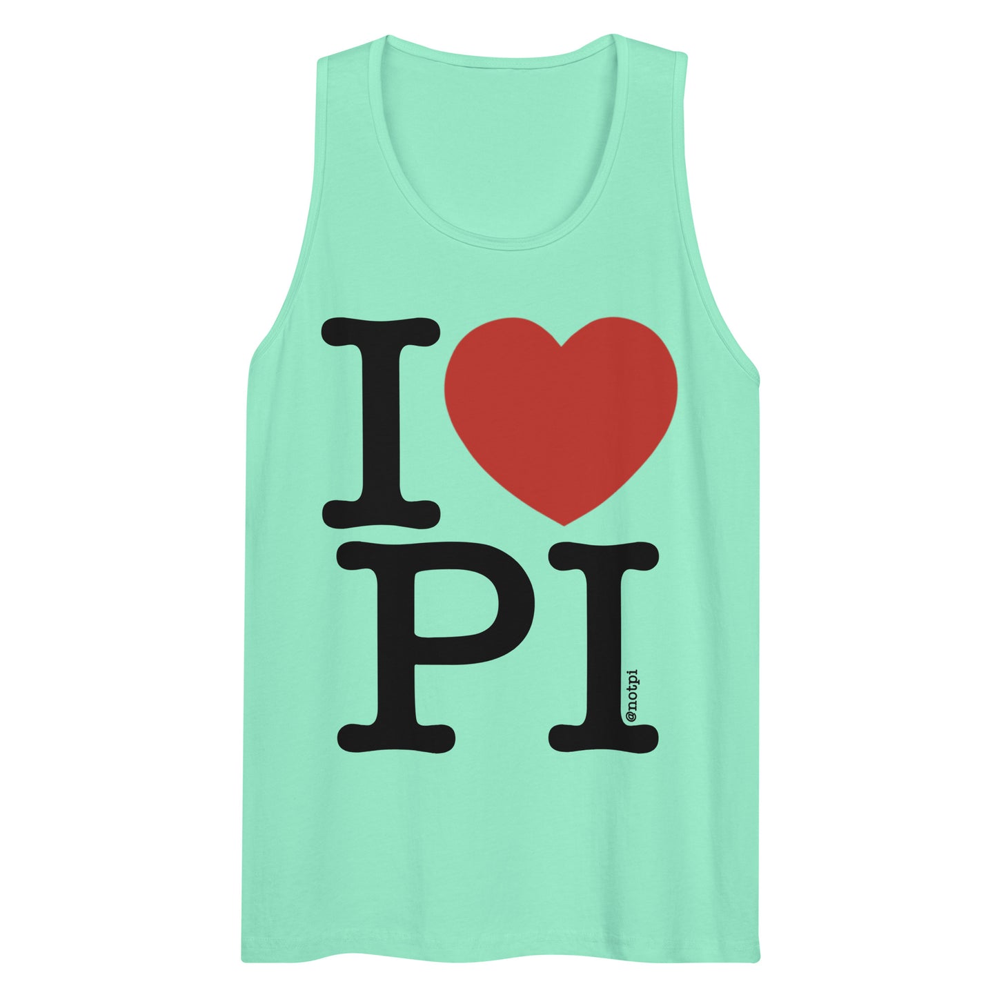 I ❤️ Pi Tank Top (black text)