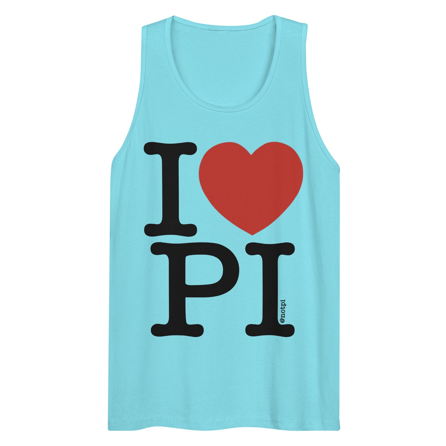I ❤️ Pi Tank Top (black text)
