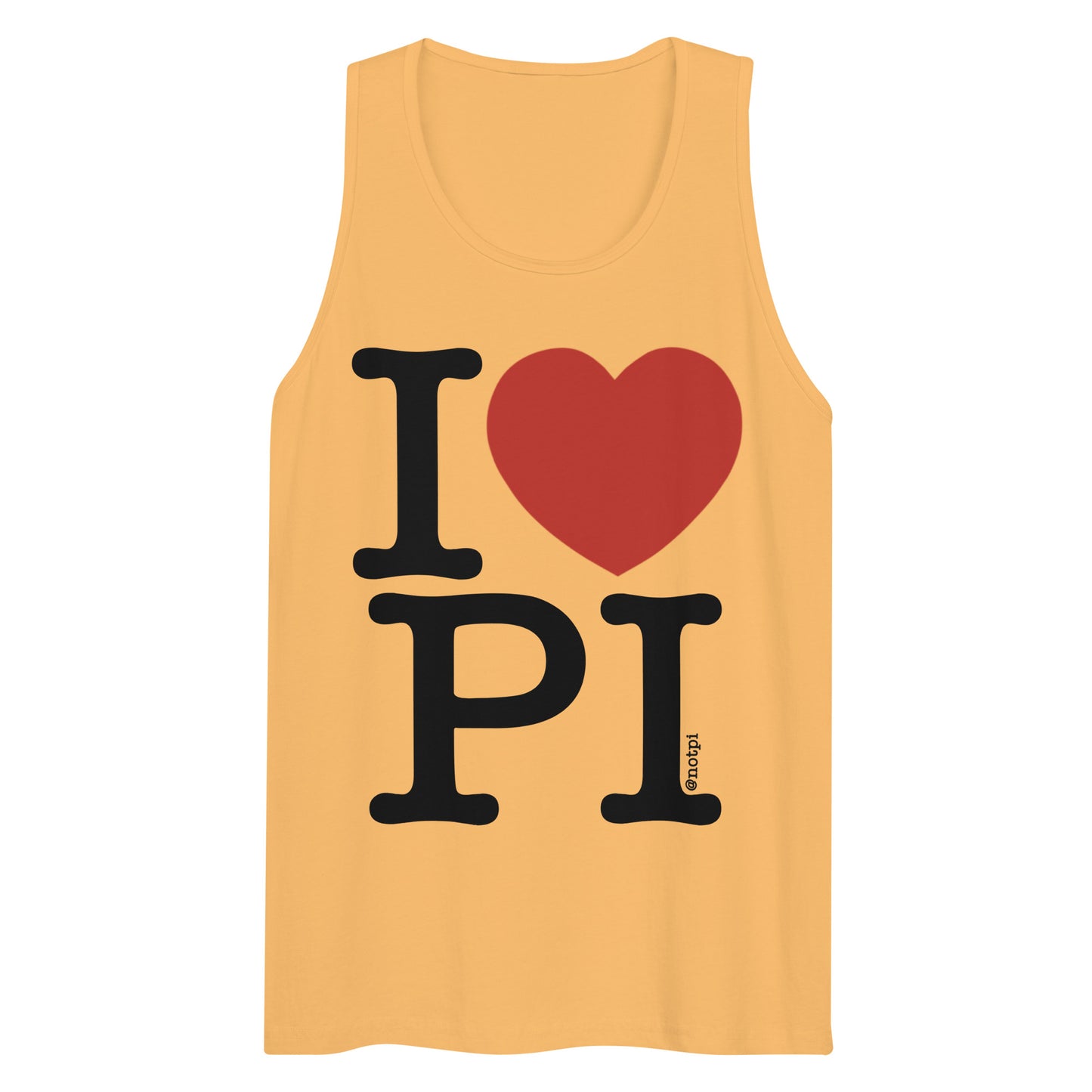 I ❤️ Pi Tank Top (black text)
