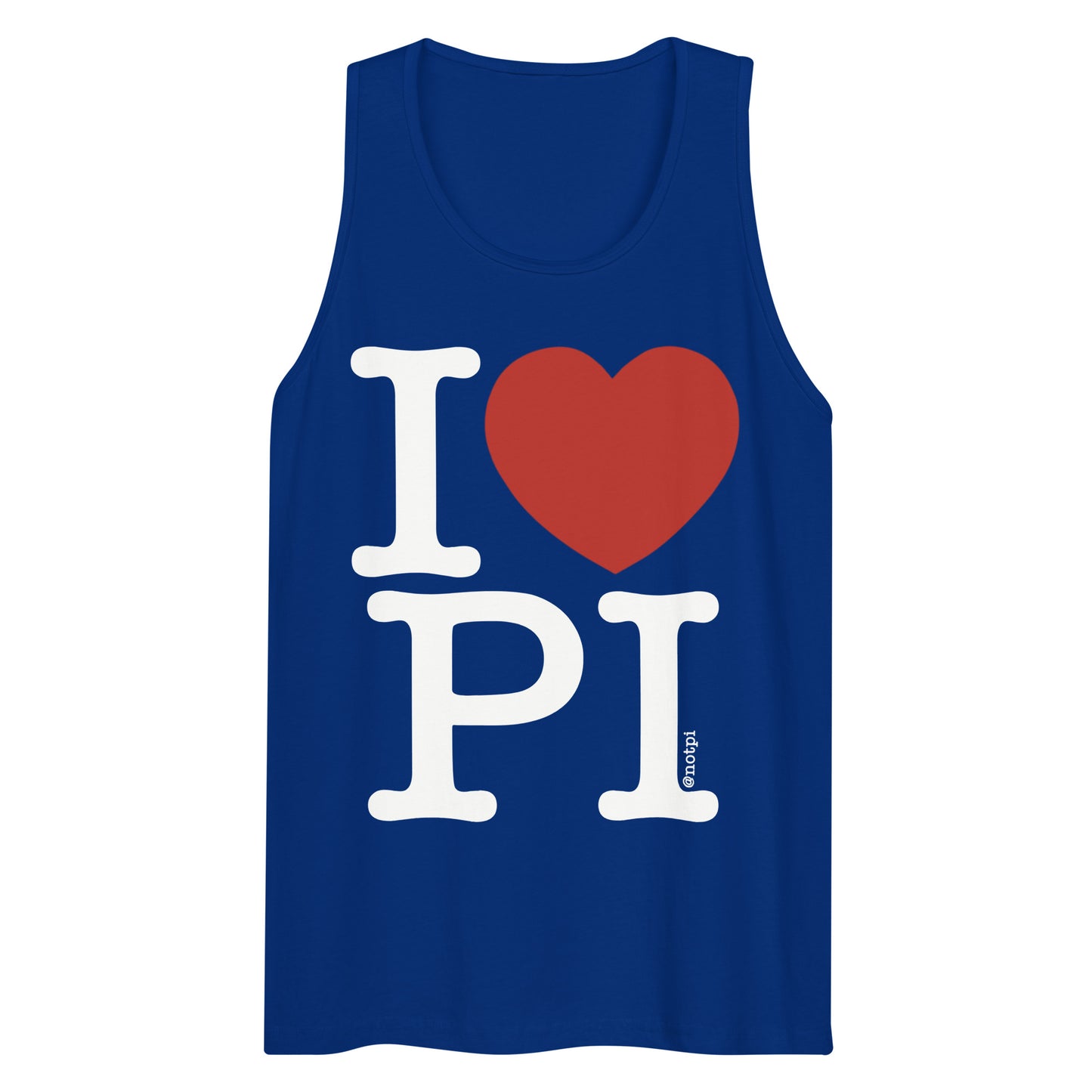 I ❤️ Pi Tank Top (White Text)