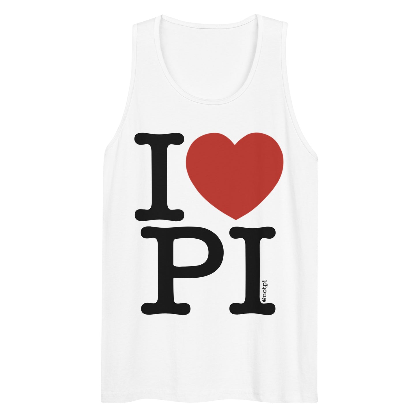 I ❤️ Pi Tank Top (black text)